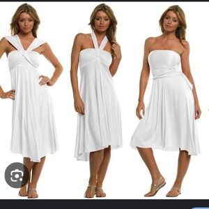 NWT Elan 8 Way Convertible Dress White size S